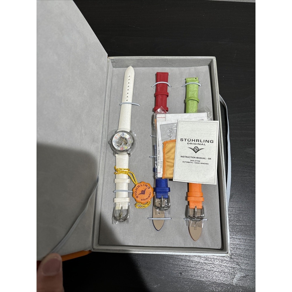STUHRLING Amour 109SW2 Automatic 35mm Fashion Colorful Heart Watch New Gift - Picture 2 of 8